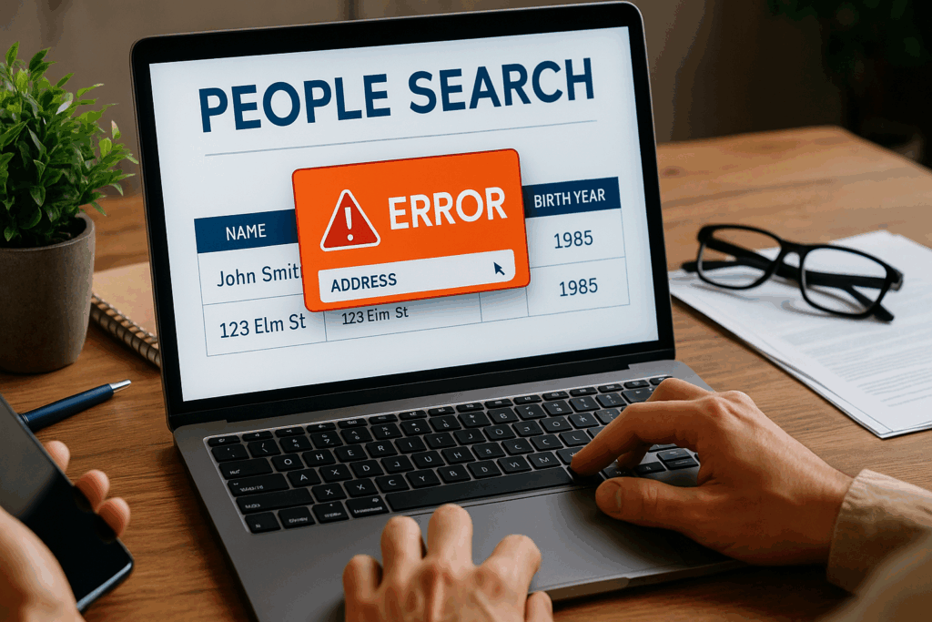 How to Correct Errors in Online People Search Databases