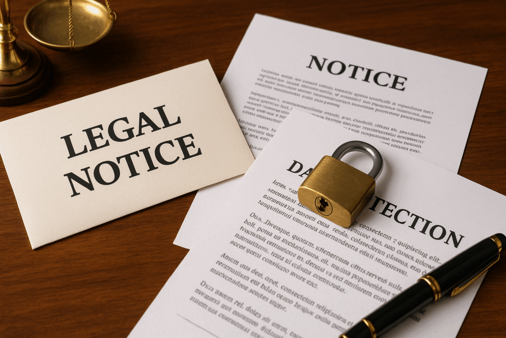How to Respond to a Legal Notice from a Data Subject